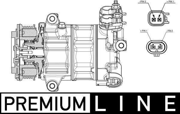 MAHLE Kompressor, Klimaanlage (ACP 654 000P)