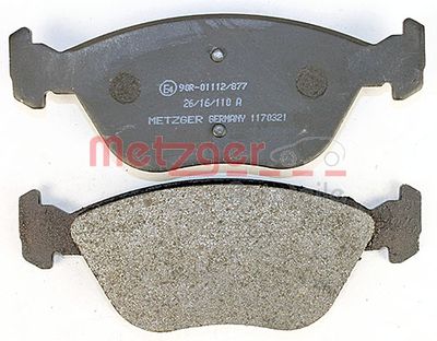 METZGER Bremsbelagsatz, Scheibenbremse (1170321)
