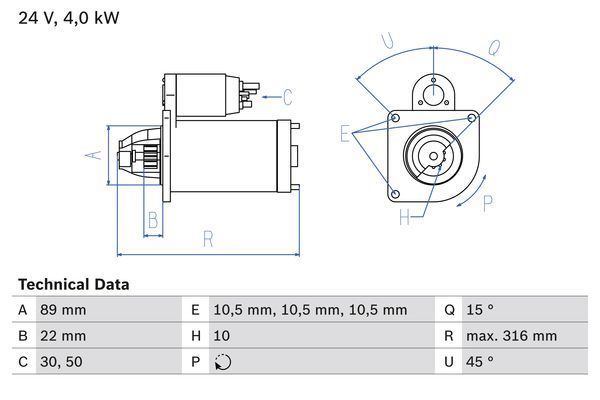 BOSCH Starter (0 986 022 990)