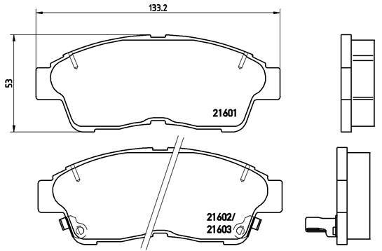 BREMBO Bremsbelagsatz, Scheibenbremse (P 83 034)