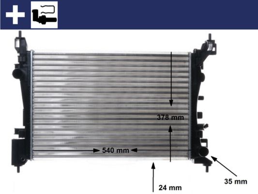 MAHLE Kühler, Motorkühlung (CR 1176 000S)