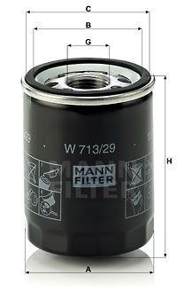 MANN-FILTER Ölfilter (W 713/29)