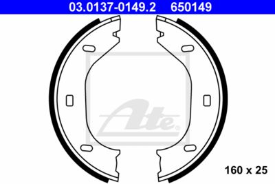 ATE Bremsbackensatz, Feststellbremse (03.0137-0149.2) Thumbnail