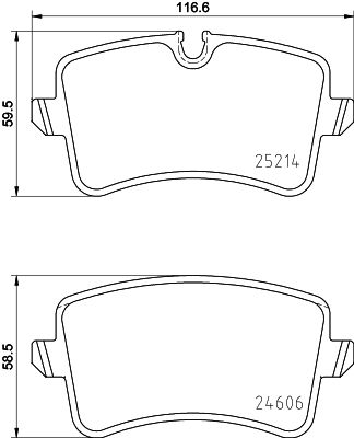 HELLA Bremsbelagsatz, Scheibenbremse (8DB 355 016-061)