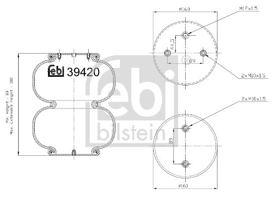 FEBI BILSTEIN Federbalg, Luftfederung (39420)