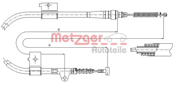 METZGER Seilzug, Feststellbremse (17.0334)