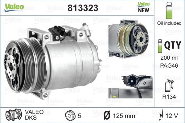 VALEO Kompressor, Klimaanlage (813323)