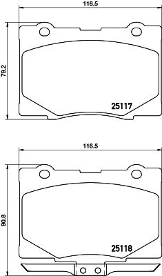 BREMBO Bremsbelagsatz, Scheibenbremse (P 28 079)