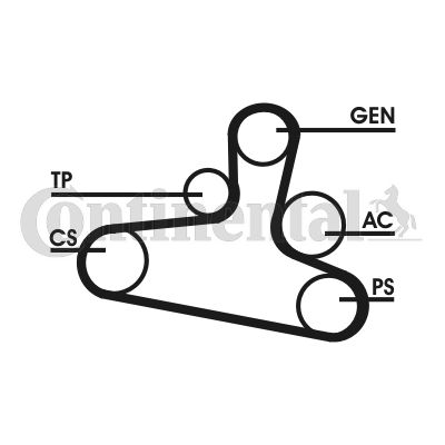 CONTINENTAL CTAM Keilrippenriemen (6PK1380)