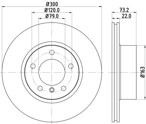 HELLA Bremsscheibe (8DD 355 118-041)