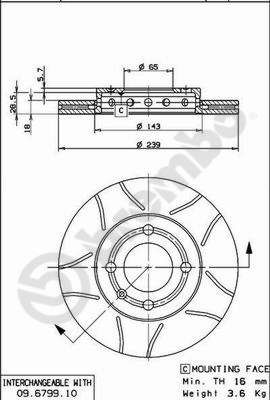 BREMBO Bremsscheibe (09.6799.75)