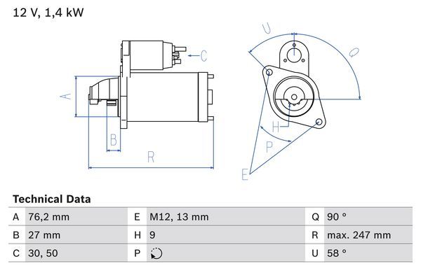 BOSCH Starter (0 986 016 780)