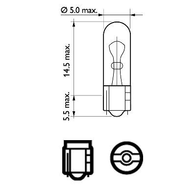 PHILIPS Glühlampe, Innenraumleuchte (12516B2)