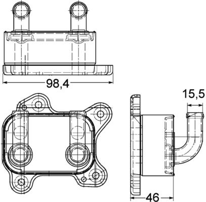 MAHLE Ölkühler, Motoröl (CLC 168 000P)