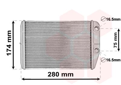 VAN WEZEL Wärmetauscher, Innenraumheizung (17006410) Thumbnail