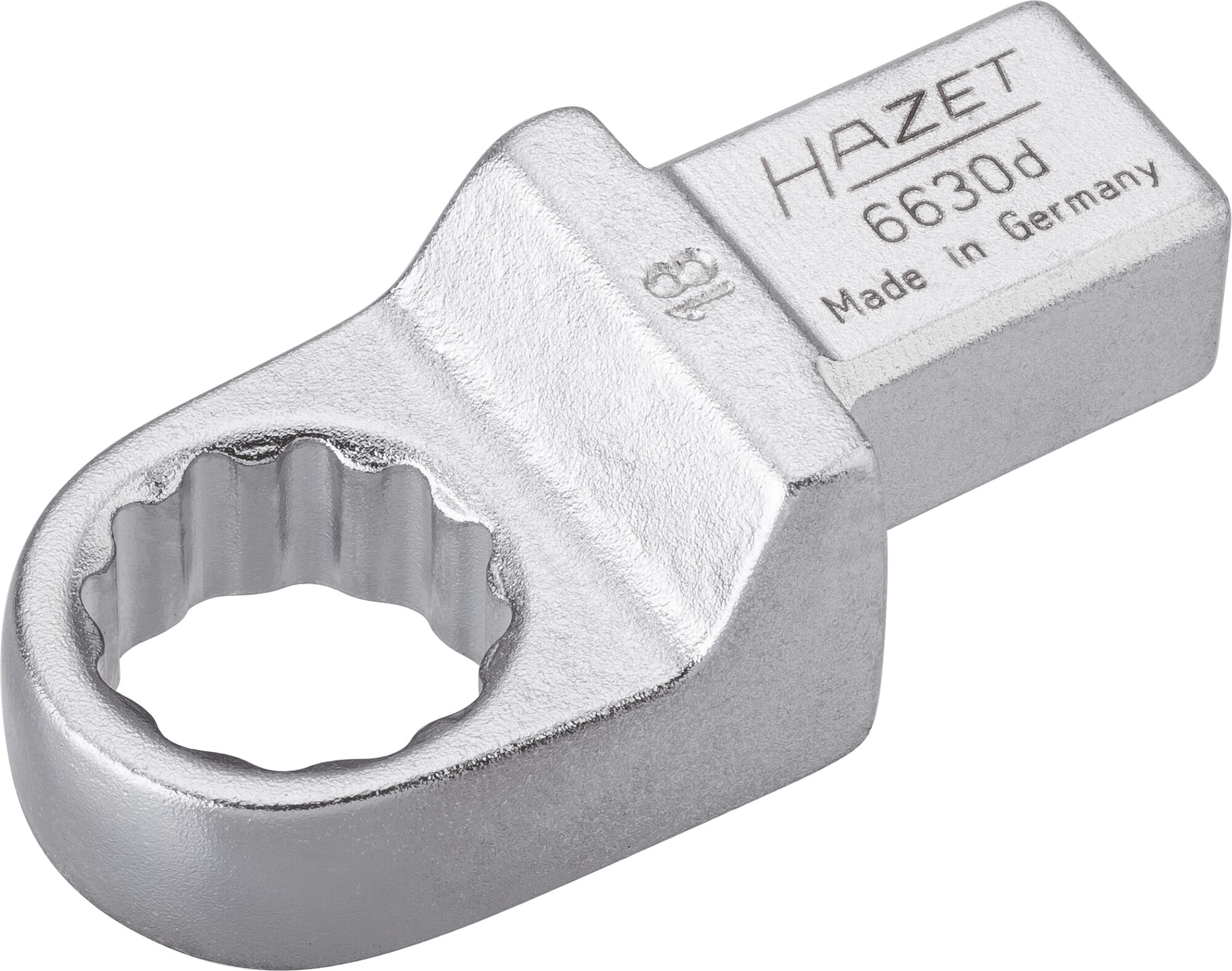 HAZET Einsteck-Ringschlüssel 6630D-18 ∙ Einsteck-Vierkant 14 x 18 mm ∙ Außen-Doppel-Sechskant-Tractionsprofil ∙ 18 mm 4000896029020 6630D-18