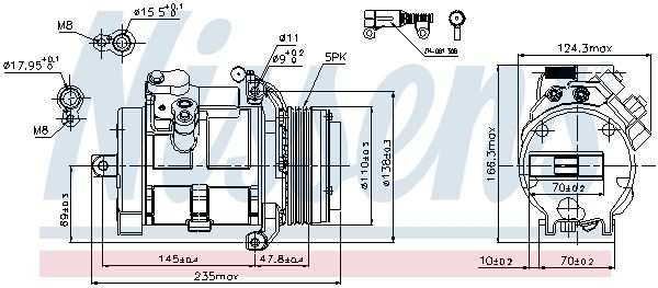 NISSENS Kompressor, Klimaanlage (89077) NISSENS Kompressor, Klimaanlage (89077)