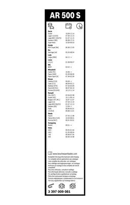 BOSCH Wischblatt (3 397 009 081)