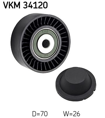 SKF Umlenk-/Führungsrolle, Keilrippenriemen (VKM 34120)