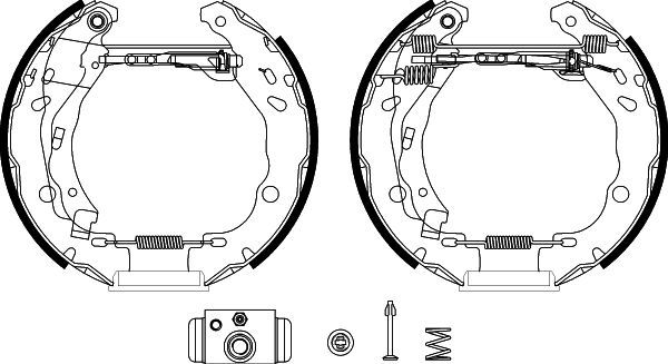 HELLA Bremsbackensatz (8DB 355 022-521) 4082300490787 8DB 355 022-521