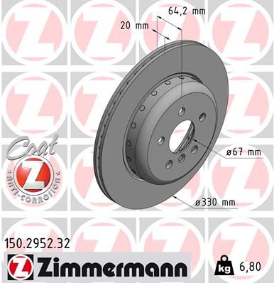 ZIMMERMANN Bremsscheibe (150.2952.32)