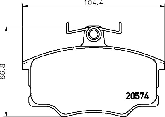 HELLA Bremsbelagsatz, Scheibenbremse (8DB 355 006-021)