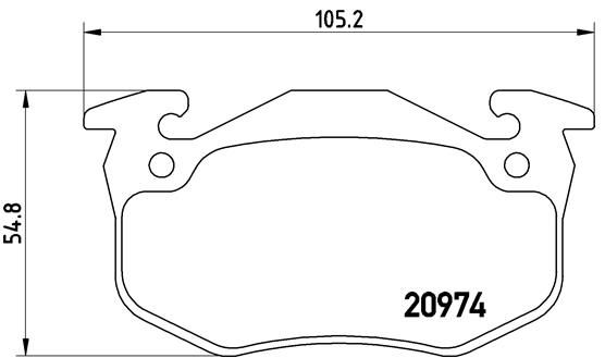 BREMBO Bremsbelagsatz, Scheibenbremse (P 61 032)