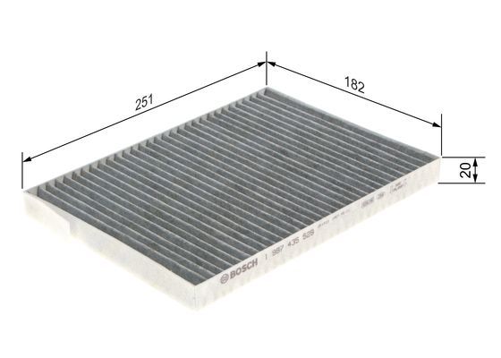 BOSCH Filter, Innenraumluft (1 987 435 529) BOSCH Filter, Innenraumluft (1 987 435 529)