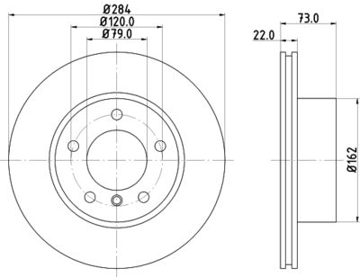 HELLA Bremsscheibe (8DD 355 129-391) 4082300661187 8DD 355 129-391