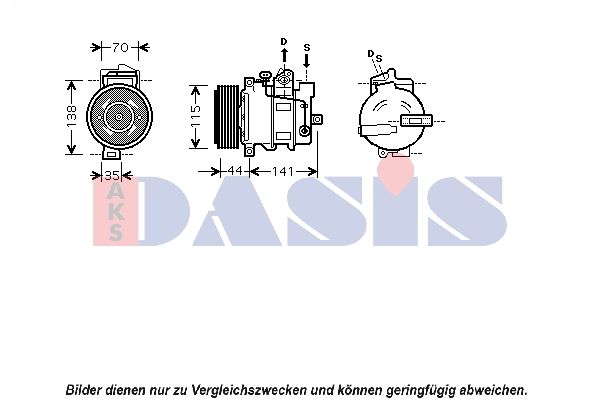 AKS DASIS Kompressor, Klimaanlage (850379N)
