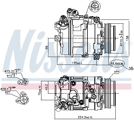 NISSENS Kompressor, Klimaanlage (89199) NISSENS Kompressor, Klimaanlage (89199)
