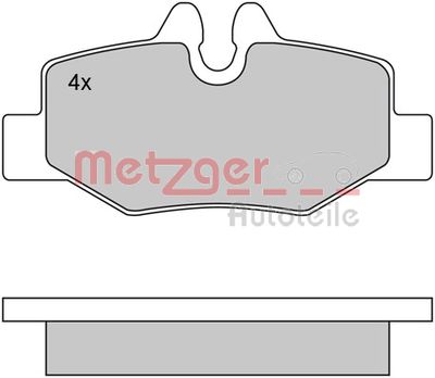 METZGER Bremsbelagsatz, Scheibenbremse (1170081)