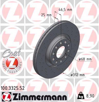 ZIMMERMANN Bremsscheibe (100.3325.52)