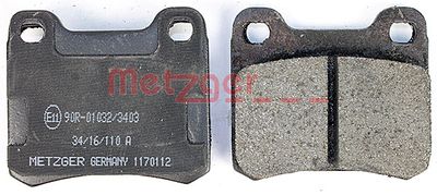 METZGER Bremsbelagsatz, Scheibenbremse (1170112)
