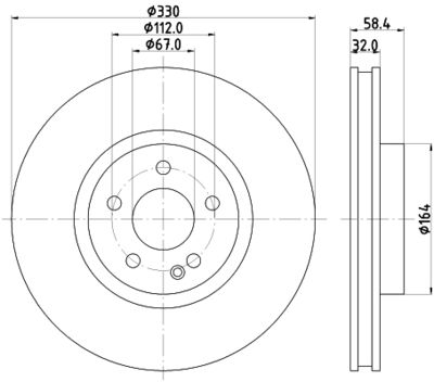 HELLA Bremsscheibe (8DD 355 123-501)