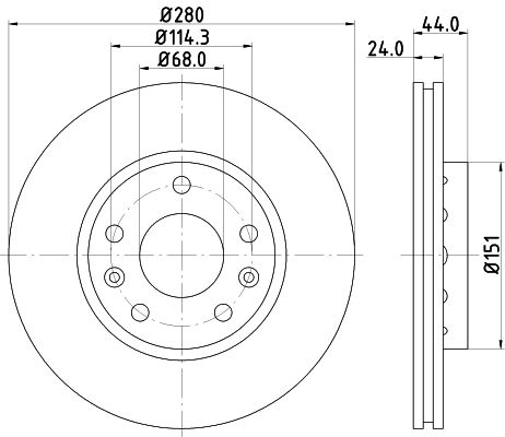 HELLA Bremsscheibe (8DD 355 116-151)