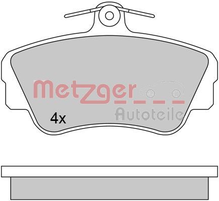 METZGER Bremsbelagsatz, Scheibenbremse (1170627)