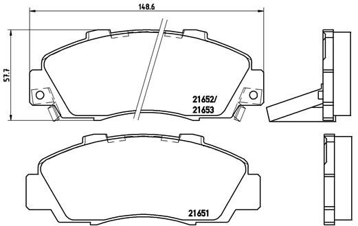 BREMBO Bremsbelagsatz, Scheibenbremse (P 28 026)