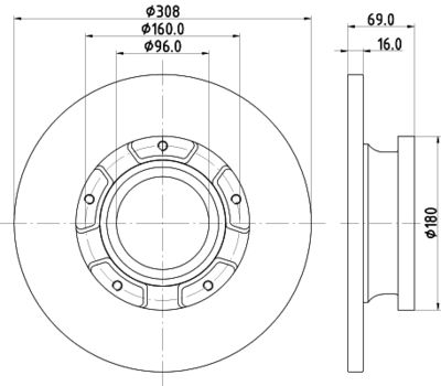 HELLA Bremsscheibe (8DD 355 126-591)