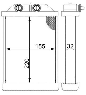 MAHLE Wärmetauscher, Innenraumheizung (AH 220 000S) Thumbnail