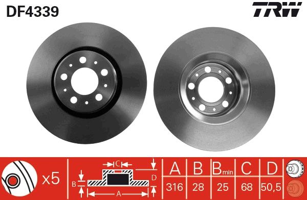 TRW Bremsscheibe (DF4339)