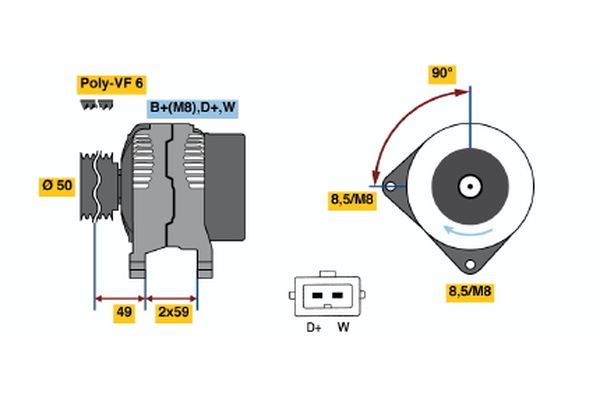 BOSCH Generator (0 986 048 950)