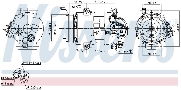 NISSENS Kompressor, Klimaanlage (89089) NISSENS Kompressor, Klimaanlage (89089)