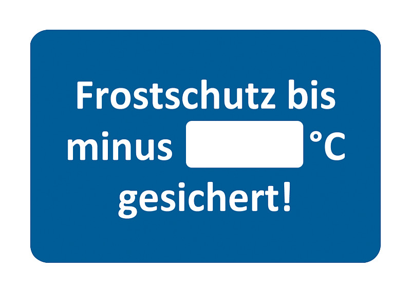 Kundendienstaufkleber Frostschutz VE 250 (7410-004-004) | NORMFEST