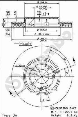 BREMBO Bremsscheibe (09.8411.11)
