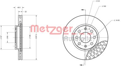 METZGER Bremsscheibe (6110075)