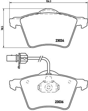 BREMBO Bremsbelagsatz, Scheibenbremse (P 85 052)