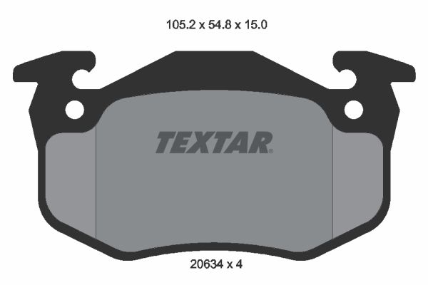TEXTAR Bremsbelagsatz, Scheibenbremse (2063402)