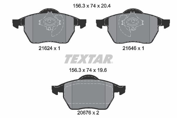 TEXTAR Bremsbelagsatz, Scheibenbremse (2162402)