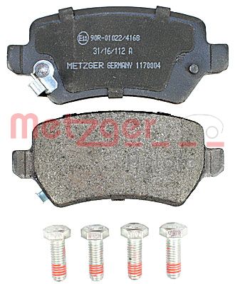 METZGER Bremsbelagsatz, Scheibenbremse (1170004)